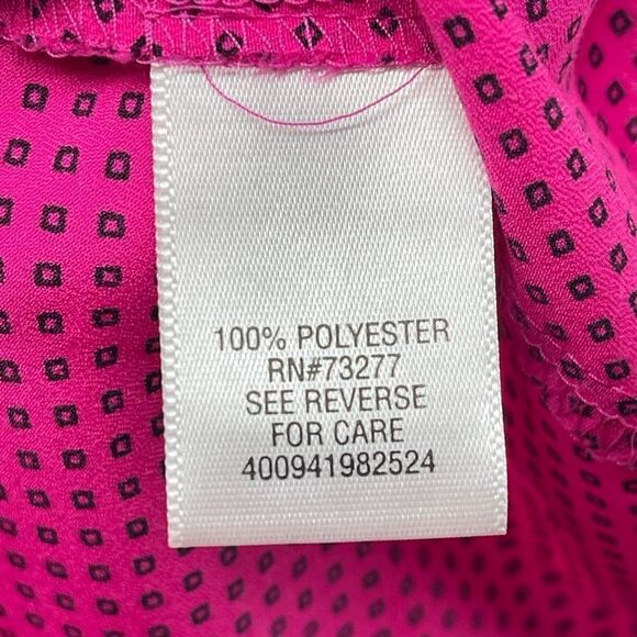 Apt 9 Womens Button Up Shirt Long Sleeve Geometric Pocket Pink Size XL - Picture 4 of 9